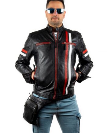 Chaqueta biker piel GUNS