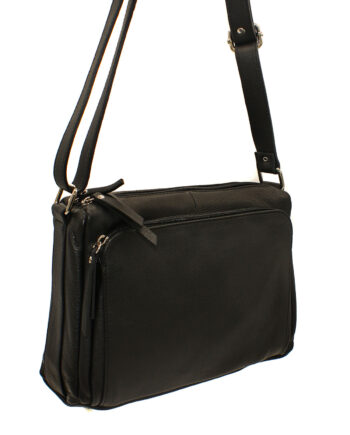 Bolso multi departamento de piel