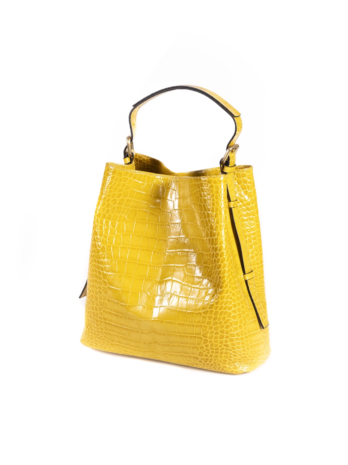 Bolso de piel con asa extensible