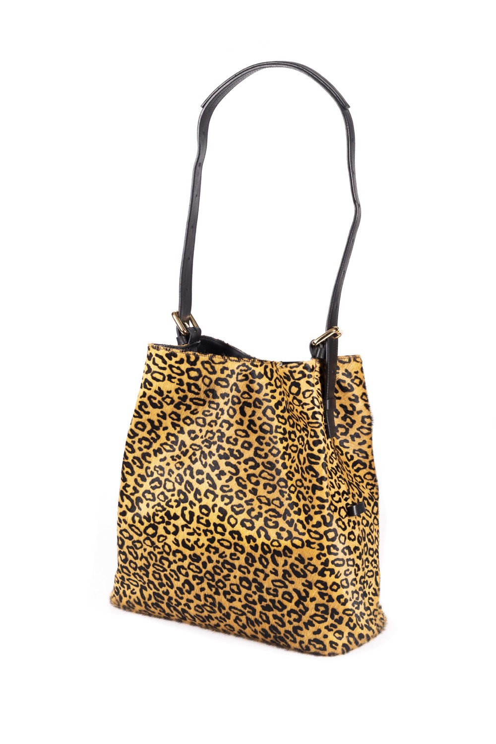 Bolso de piel con asa extensible