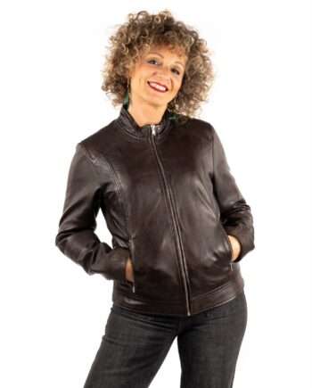 Chaqueta básica de piel TOWWN